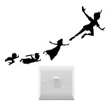 Peter Pan, Wendy and His Gang Inspired Novelty Wall/Laptop/car Sticker/Nursery Décor Wall Sticker (1