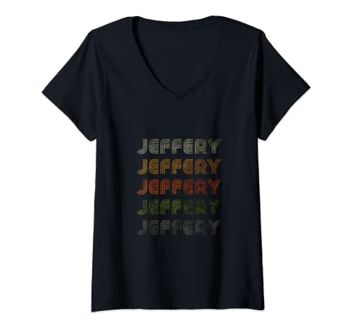 Mujer Camiseta Love Heart Jeffery, estilo grunge/vintage, negra Jeffery Camiseta Cuello V
