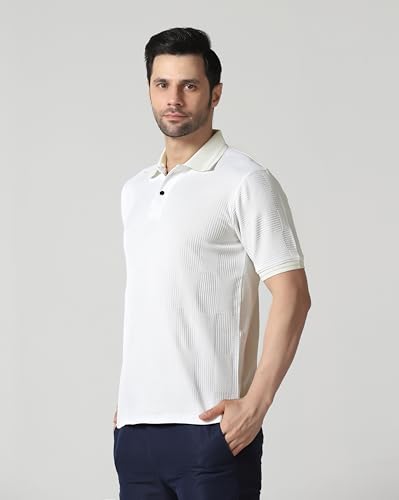 Image of TOPLOT Men's Polo T Shirt | Half Sleeve Design | Comfortable Fit Wear | Stylish Casual Look | Breathable Feel |Modern Style | Easy Movement | Casual & Everyday Wear (5280)