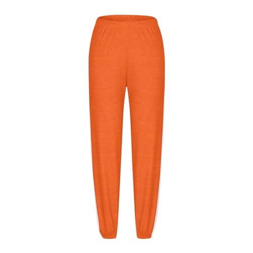 Pants for Women Trendy Color Block Cinch Bottom Workout Sweatpants Casual Loose Fit Elastic Waist Joggers Fall Pants3