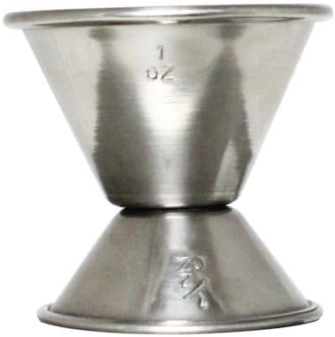 EcoQuality 1/2 oz and 1 oz Stainless Steel Dual Ends Jigger – Double Sided Measuring Jigger Cocktail Measuring Tool – For Bars, Restaurants, Home Bars, and Professional Beverage Service (12)