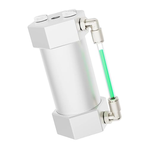 Tubo transparente giratorio de aluminio con acabado premium y tanque de metal de 100 ml