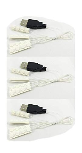 3 Pack - LED Four in One Down Lights 1x4 USB Powered Brick