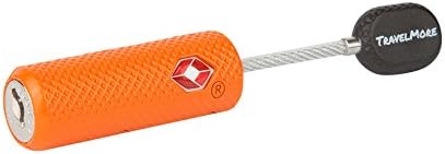 TSA Approved Luggage Locks with Keys for Travel – Flexible Ultra Secure Mini Key Padlock & Metal Zinc Alloy Material – Orange