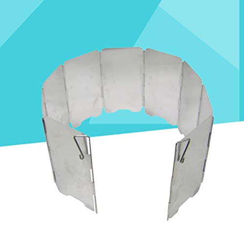 TOPBATHY 9 placas de proteção contra o vento, tela de liga de alumínio, portátil, piquenique, acampa