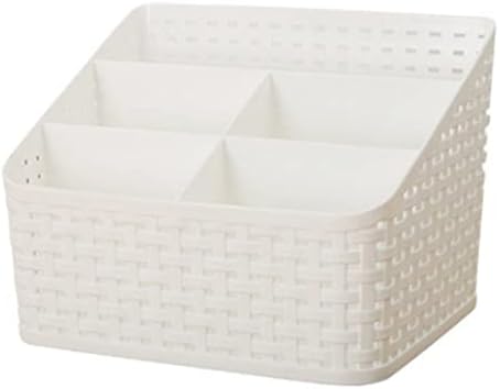 Makeup Organizer Box for Cosmetics Desk Office Storage Skiare Case Lipstick Case Sundries Jewelry Organizer Box (Color : Gray) (White) image 2
