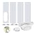 IUPPA Window Slide Kit Plates, Portable Ac Window Vent Kit,Vertical Ac Window Unit Kits, Ac Window Vent Kits with Slide Rail,Sliding Ac Vent Kit,Sliding Window Kit Ac, Window Vent Kit for Home