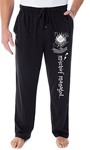 INTIMO Harry Potter Men's Marauder's Map Mischief Managed Loungewear Sleep Bottoms Pajama Pants