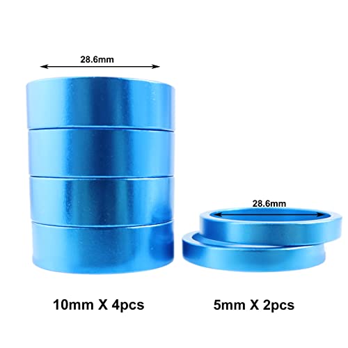 Nepidovs 16Pcs Bicycle Headset Spacer Bike Handlebar Stem Spacers Threadless Aluminum Alloy Headset Stem Spacer Set Fit 1 1/8-Inch Stem For Mtb Bmx Mountain Road Bikes Cycling 2Mm 5Mm 10Mm (Colorful) #TOP2