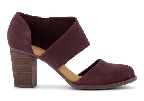Image of TOMS Women's Milan Closed Toe 3 inch Heel, Leather Upper, CloudBound Insole, Side Zipper