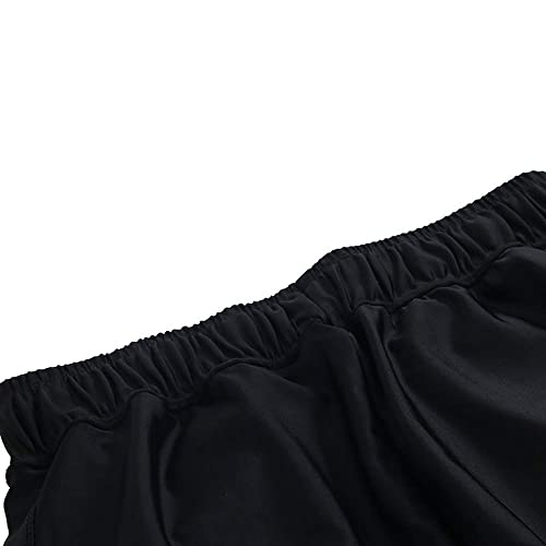 DUDHUH Calça cargo masculina Techwear Hip Hop Harem Streetwear Fashion Tactical Track Jogger, Preto