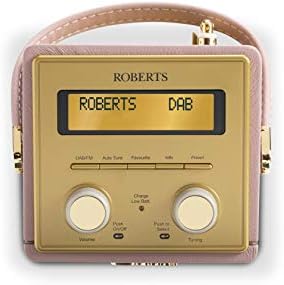 Roberts Radio Revival Mini DAB/DAB+/FM Digital Radio - Amazon Exclusive - Portable Radio - Dusky Pink