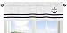 Anchors Away Collection Nautical Navy and White Boys Window Valance