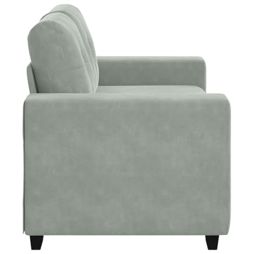 Sofá loveseat de terciopelo gris claro con diseño elegante de 160 cm 6