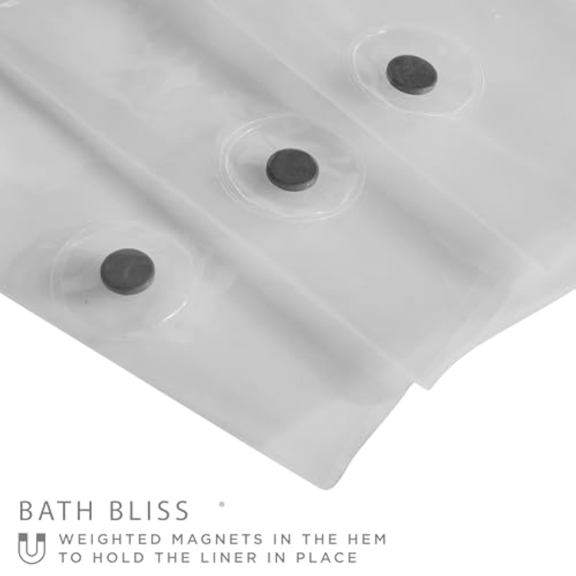 2 Pack Shower Liner with Large Magnet Hem