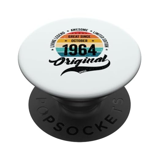 Octubre 1964 Cumpleaños Retro Años Vintage Bday Clásico PopSockets PopGrip Intercambiable