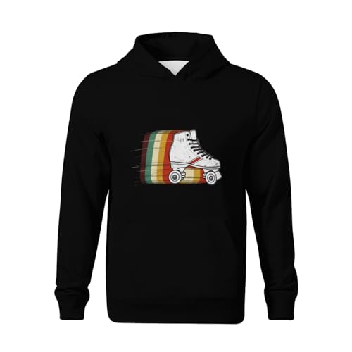 Kids Retro Roller Skate Boys Girls Lightweight Kangaroo Pocket Fleece Hoodies2