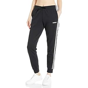 adidas-Womens-Essentials-3-Stripes-Tricot-Joggers adidas Women's Essentials 3-stripes Tricot Pant, Black/White, Small