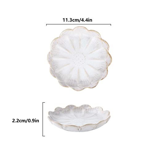 Nideen Ceramic Trinket Dish Ring Dish for Jewellery, Trinket Tray Jewelry Plate Dish for Rings, Earrings, Necklace, Gifts for Women Birthday Wedding Engagement Gift, White - Cosy Home Interiors Nideen Ceramic Trinket Dish Ring Dish for Jewellery, Trinket Tray Jewelry Plate Dish for Rings, Earrings, Necklace, Gifts for Women Birthday Wedding Engagement Gift, White - Image 7