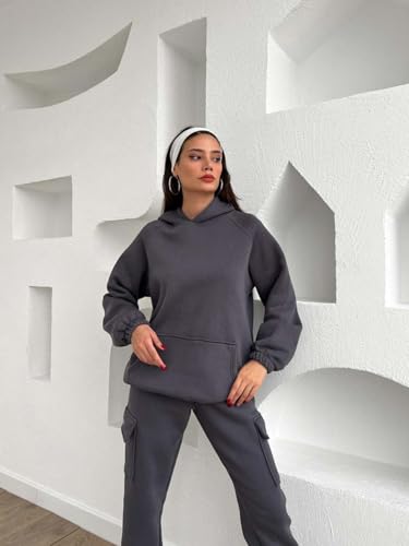 Image of KOTTY Women's Fleece Tracksuit | Comfortable Winter Coordset with Joggers & Hoodie | Soft Workout Wear for Walking, Trekking & Gym