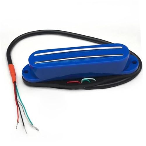 エレキギターピックアップ ST スタイルハムバッカーツインブレードピックアップミニハムバッカーデュアルレール FD ST エレキギター交換用マルチカラー 9K(Deep Blue)