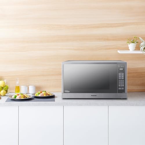 Panasonic Microwave Oven, Stainless Steel Countertop/Built-In Cyclonic Wave with Inverter Technology and Genius Sensor, 2.2 Cu. Ft, 1250W, NN-SN97JS (Silver)