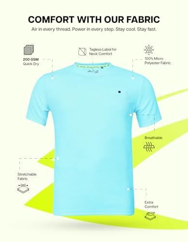 Image of AWG ALL WEATHER GEAR Men Solid Waffle Crew Neck Tshirt | Waffle Knit T-Shirt | Men's T-Shirt | Tees for Man | Textured Half Sleeve T-Shirt's | Tshirt for Men Stylish