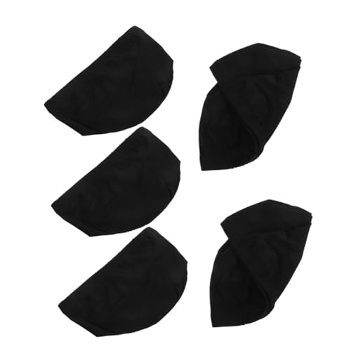 Zerodeko 5 Piezas Gorro de Natación Unisex Negro Alta Elasticidad y Transpirable Cómodo y Duradero para Adultos y Niñas para Piscina y Baño