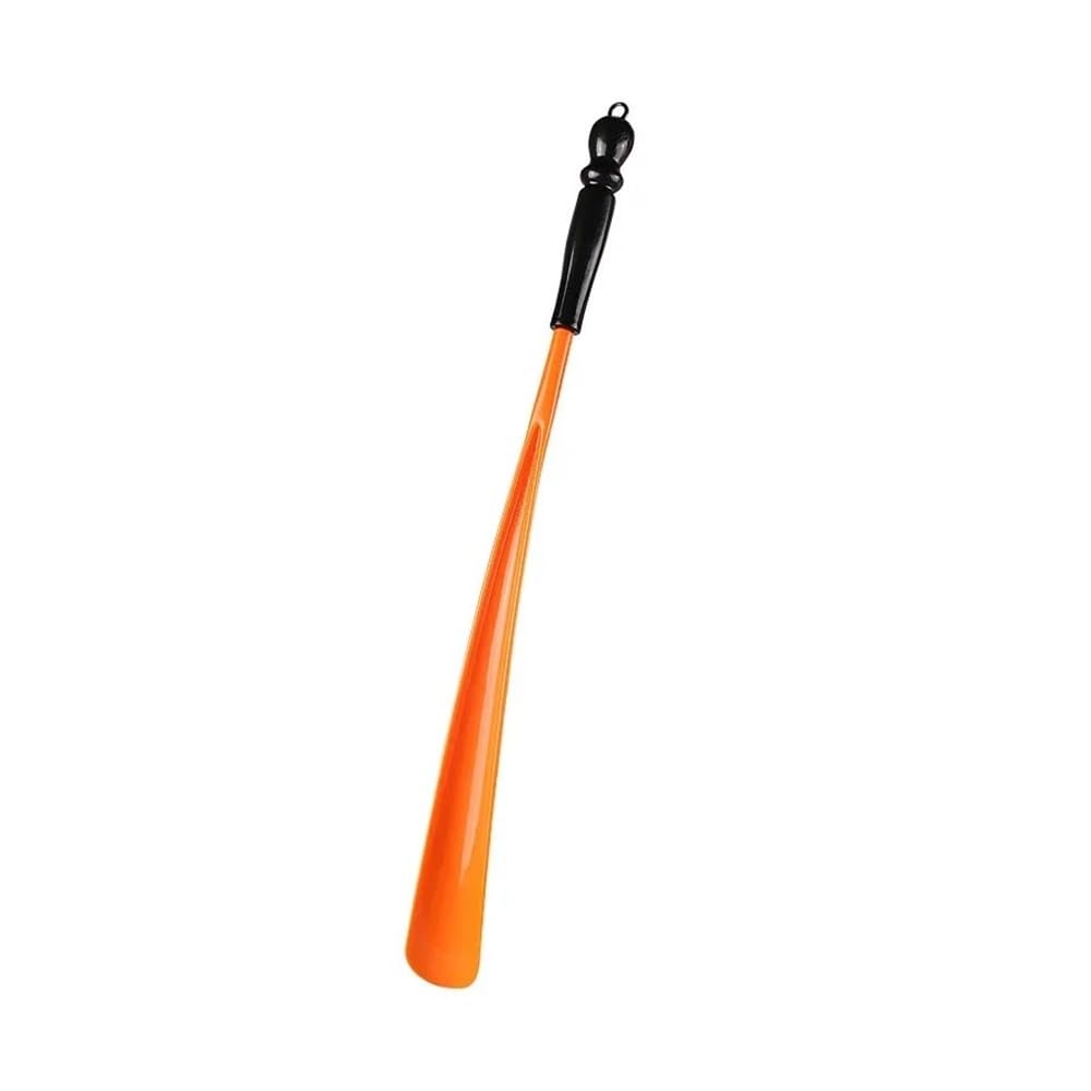 Rogi do butów z długim uchwytem 47,5 cm wisząca kobieta w ciąży starsza łyżka do butów leniwi ludzie szpatułka do butów rogi do butów (pomarańczowa)