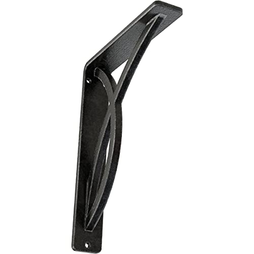 Ekena Millwork BKTM01X05X08SMIAPW Metal Bracket, 1 1/2" W x 5 1/2" D x 8" H, Antiqued Pewter