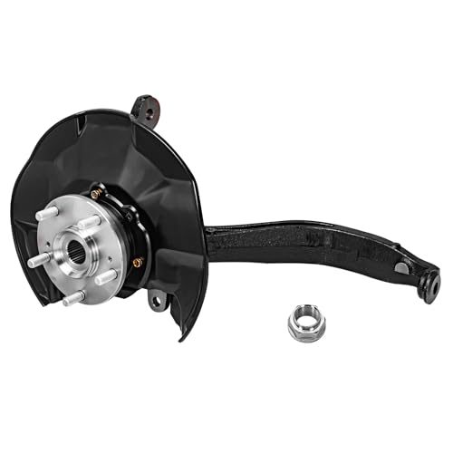 Image of Detroit Axle - Front Right Steering Knuckle for 2008-2012 Honda Accord, 2009-2014 TSX, Passenger Side Steering Knuckle & Wheel Bearing Hub Replacement