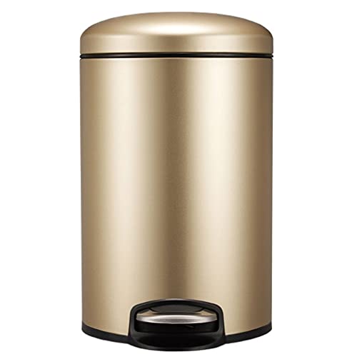 Manafeel - Papelera de reciclaje con pedal de acero inoxidable, caja de estar, cuarto de baño, utilizable, papeleras para Cocina, 5 l, capacidad