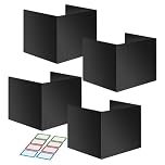 Privacy Folders For Students 4 Pack | PP, 17.3in X 13.4in | Classroom Desk Divider, Test Partition Boards | Easy Clean Study Carrel With Stickers