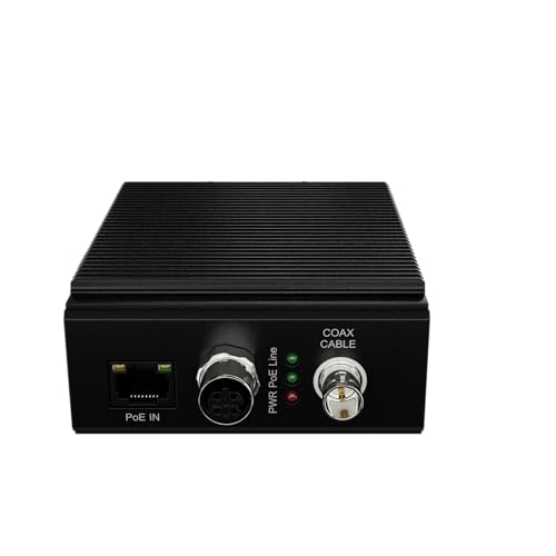 Image of M12 + RJ-45 PoE Ethernet Booster LAN Extender | PoE-Powered Master or 48V DC Option | Coax / 2-Wire Uplink up to 500m PoE or 800m Data | DIN-Rail Mount | Star /Daisy-Chain /Point-to-Point