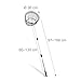 Relaxdays Sacadera Pesca, Telescópica 60-130 cm, Circular y Plegable, Ø 36 cm,...