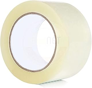 Bednet 1 x Adhesive Extra Strong Kwik Clear Transparent Tape 48mm X 150m for Parcels and Boxes | Clear Tape Rolls | Clear Packaging Tape for Parcels (1 x Clear Tape Roll)