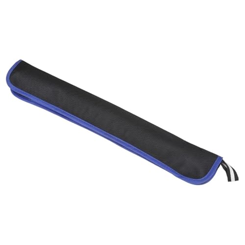 SNRTKA Flute Case Flute Storage Bag, Long Zippered Flute Piccolo Carry Bag Portable Washable Recorder Flute Case Bag for Flute Recorder for Flute(Black Blue for Edge)