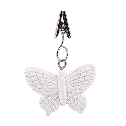 image for NIANWUDU 通用 Pack of 4 White Butterfly Design Table Cover Tableclot