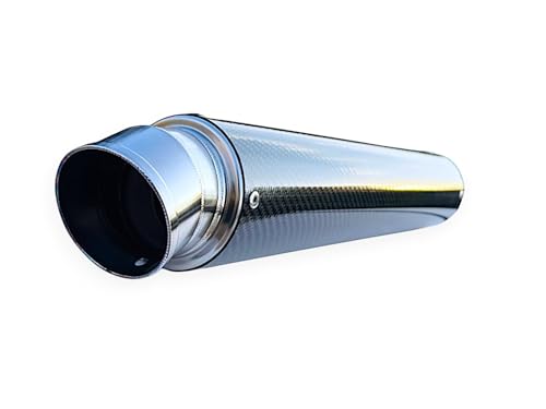 Amazon | 汎用! 60.5MMカーボン CARBON サイレンサー マフラー