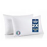 Caleffi - Cuscini Letto per Dormire - Cuscino Letto da 2 Pezzi - Guanciale Comodo e Traspirante - Cuscino per Dormire Made in Italy - Coppia Cuscini Letto 50x80 cm