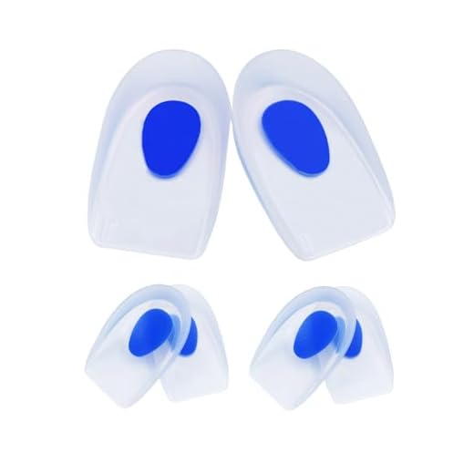 4pack-Gel Heel Cups for Kid's SportTraction Shock Absorbing Lightweight/Kids Heel Cups for Heel Pain Sensitive Heels, Ankle Pain, Plantar Fasciitis, or Heel Spurs (Men 13-15.5)