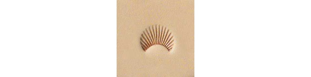 Tandy Leather Craftool Camouflage Stamp 6453-00, a metal stamp with a textured, rectangular face, designed for creating camouflage patterns and textures on leather.