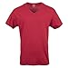 Gildan Men's V-Neck T-Shirts, Multipack, Style G1103, Navy/Charcoal/Cardinal Red, Small