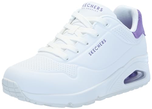 Image of Skechers Women's Uno-pop Back, White /Purple, 7.5