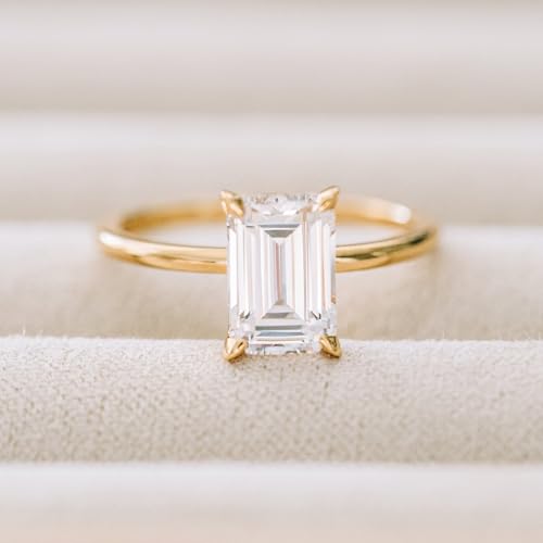Zameni & Co 2CT Emerald Cut Cubic Zirconia Engagement Wedding Ring. Sterling Silver S925. Travel Ring | Bridal Ring | Promise Ring4