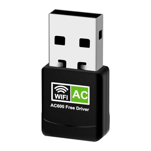 Antena WiFi USB, Receptor WiFi Dual Band 2.4 GHz/5 GHz 600 Mbps, Adaptador WiFi para PC, Tarjeta...