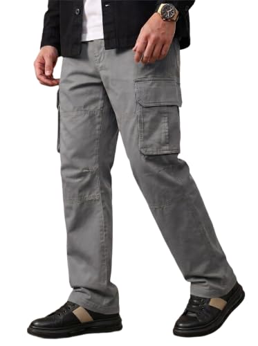 Image of Amazon Brand - INKAST Men Multi-Pocket Cargo Pants Casual Fit Trousers Stylish Cargo Trousers