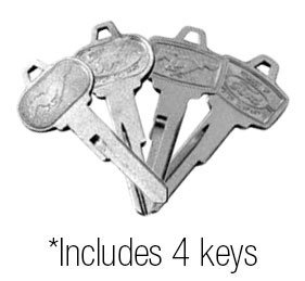 Mustang Key Blank Set of 4 Ignition and Trunk Original Style 1964 1/2-1966