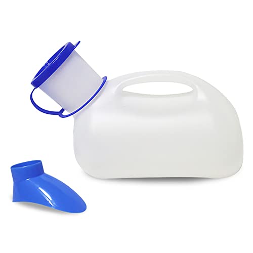 ユニ 器ボトル ポータブル おしっこボトル 蓋と漏斗付き 1000ml ユニ こぼれ防止 男女兼用 モバイル トイレ 車 キャンプ 旅行 アウトドア