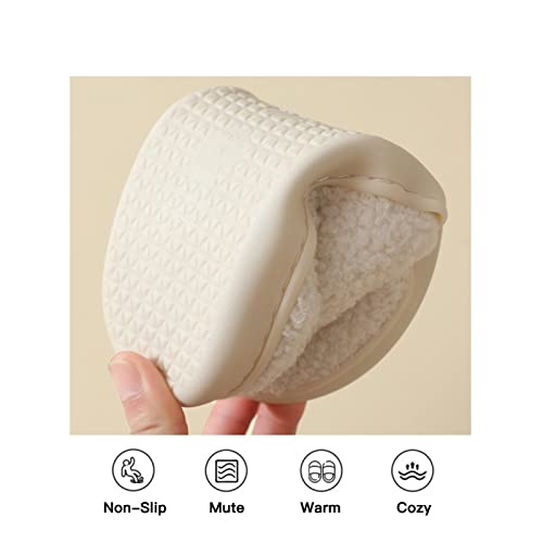 Christmas Slippers Reindeer Slippers for Women and Men Holiday Halloween Slippers Indoor Bedroom Fluffy Warm Fleece Slippers Winter Soft Cozy Home Non-Slip Soft Plush Slip-on Wool Lined House Shoes4